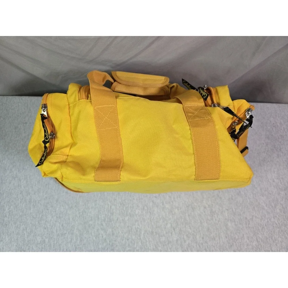 Vintage 90s Cabelas Spell Out Handled Duffel Bag Carry On Weekender Ammo Pack